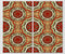 Orange Brown Indian Pattern, Set Of 2