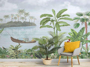 Nature Boat Man Wallpaper