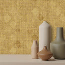 Dyna Jute Texture Geometric Wallpaper