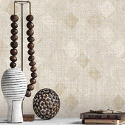 Dyna Jute Texture Geometric Wallpaper