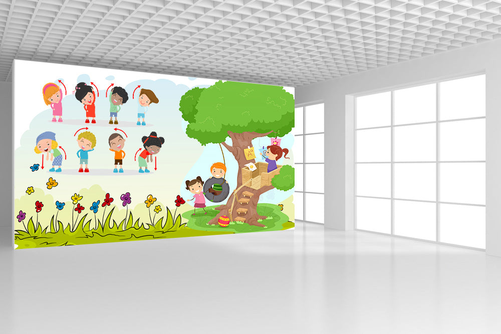 Kids Exercise Wallpaper