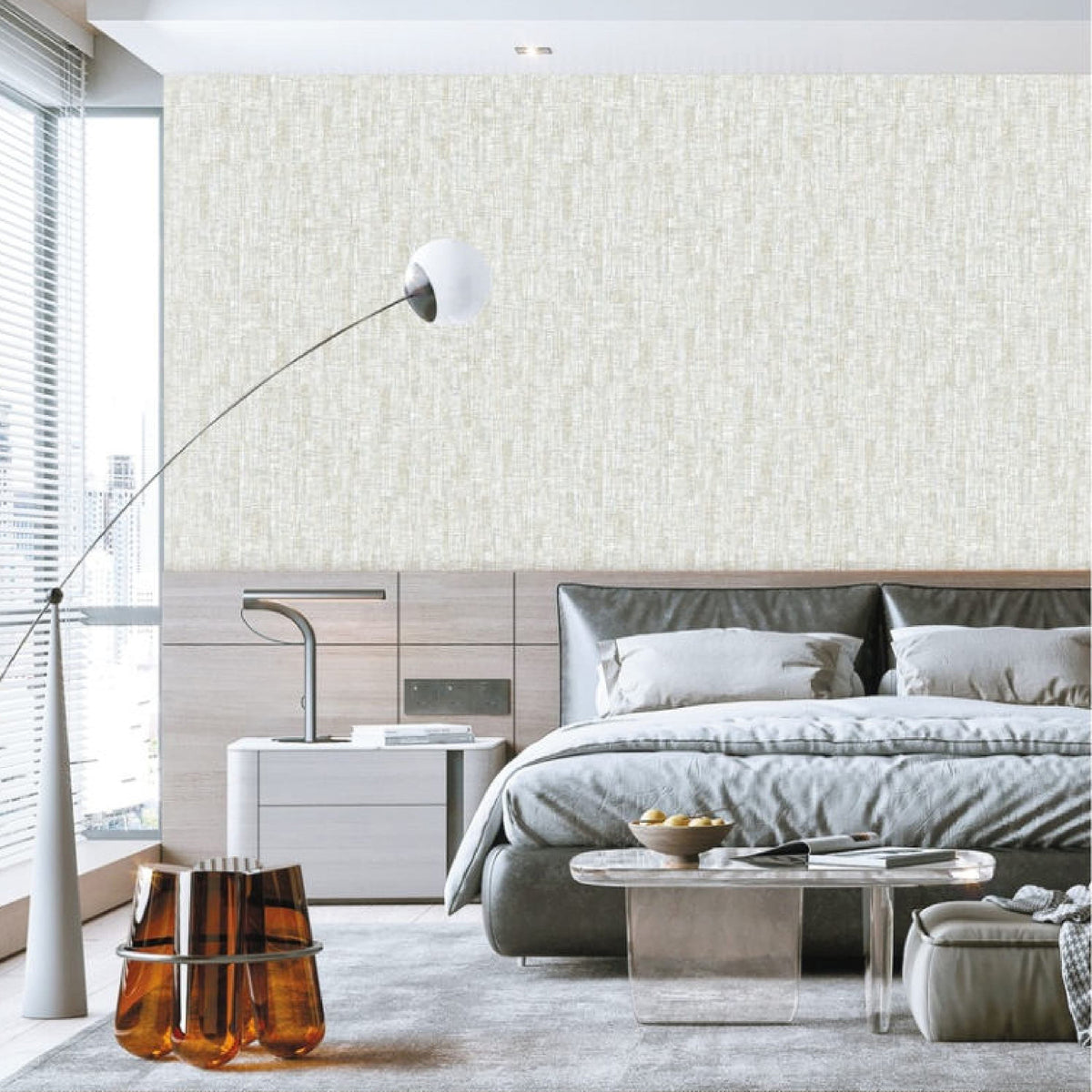 Stellar Arificial Straw Leather Wallpaper