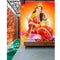 Laxmi In Red Saree Self Adhesive Sticker Poster