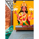 Laxmi In Green Saree Self Adhesive Sticker Poster