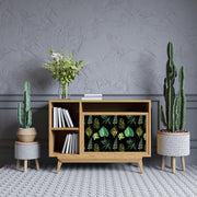 Green Yellow Multi Leafs Self Adhesive Sticker For Cabinet