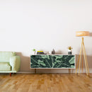 Green Big Leafs Design Self Adhesive Sticker For Cabinet