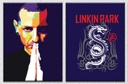Linkin Park Chester Wall Art, Set Of 2