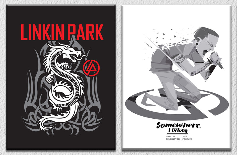 Linkin Park Symbols Wall Art, Set Of 2