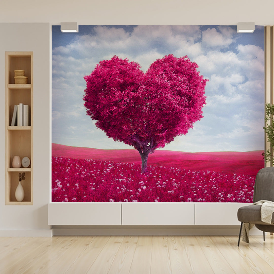 Pink Heart Tree Wallpaper