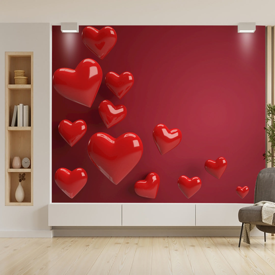 Red Shiny Heart Wallpaper