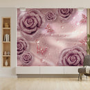 Purple Rose Butterfly Wallpaper