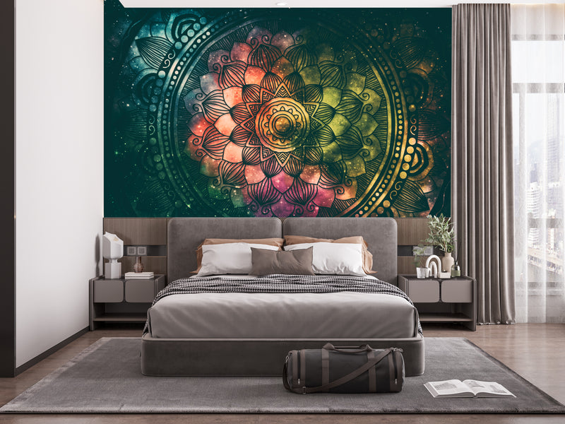 Colourful Mandala Art Self Adhesive Sticker For Table