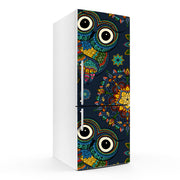 Colourful Owl Art Self Adhesive Sticker For Refrigerator