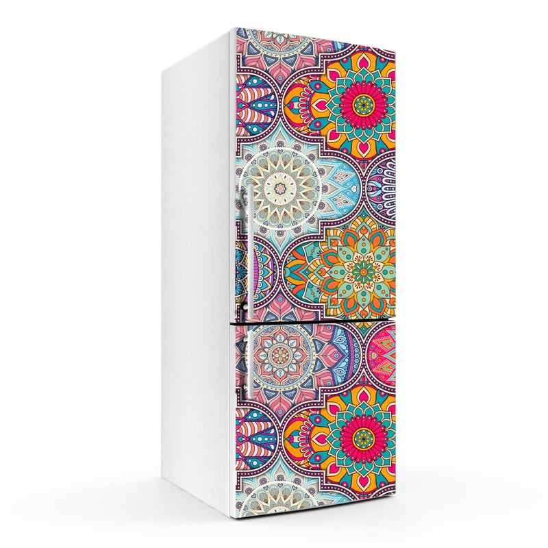 Beautiful Mandala Art Self Adhesive Sticker For Refrigerator