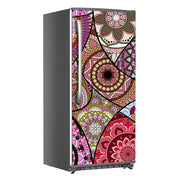 Mandala Flower Art Self Adhesive Sticker For Refrigerator