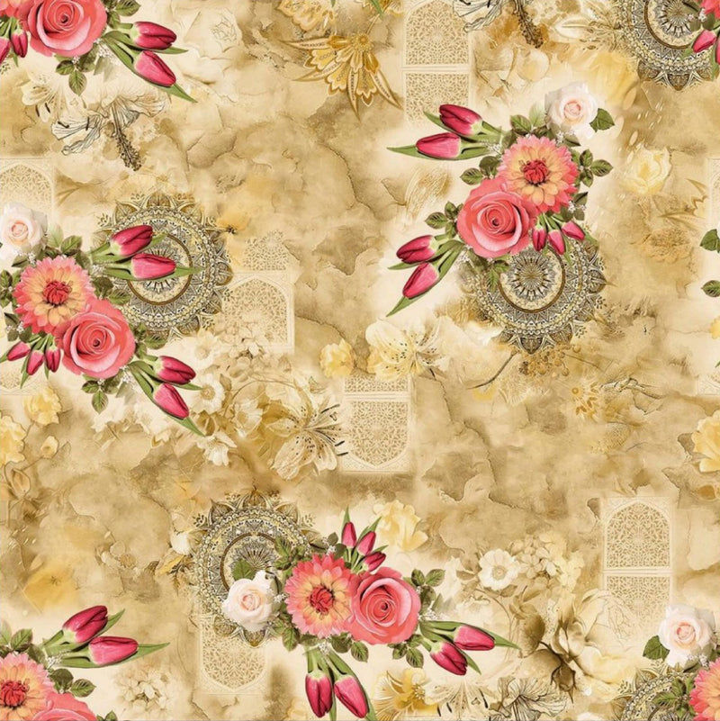 Lakshadweep Yellow Floral Wallpaper – Myindianthings