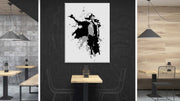 Abstract Black Michael Jackson Wall Art