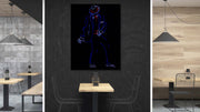 Neon Michael Jackson Wall Art