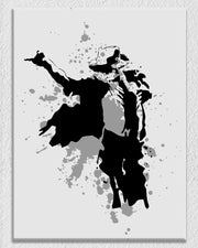 Abstract Black Michael Jackson Wall Art