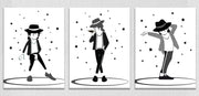 Cartoon Art Of Michael Jackson, Set Of 3