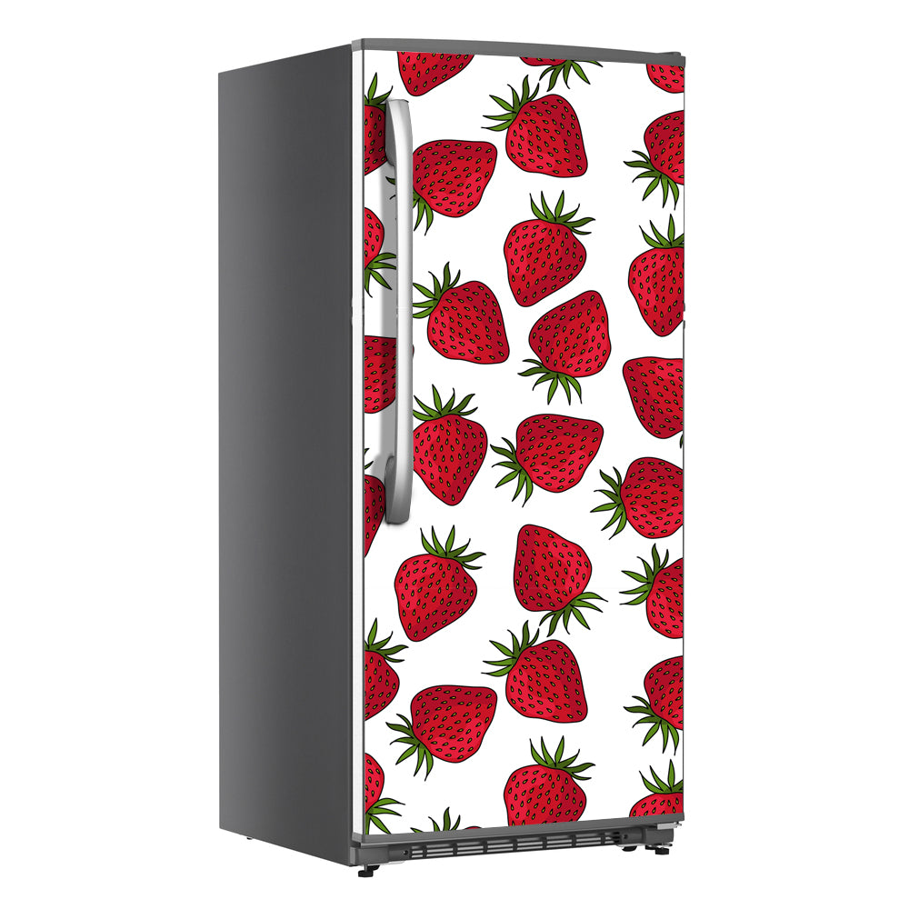 Red Strawberry Self Adhesive Sticker For Refrigerator