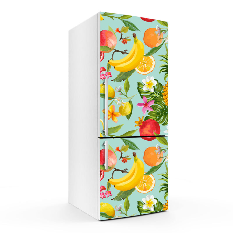 Banana Mix Fruit Art Self Adhesive Sticker For Refrigerator