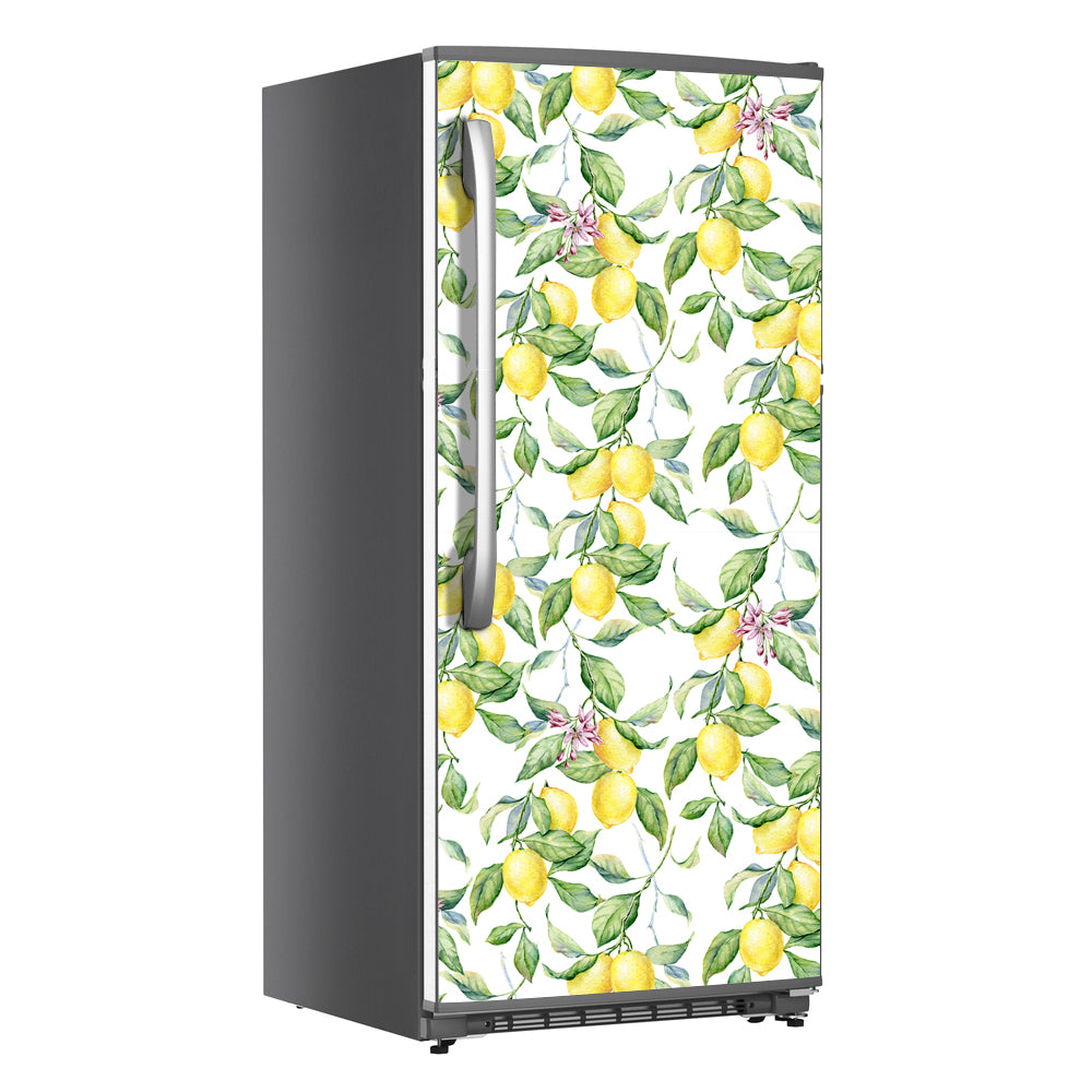 Lemon On Tree Art Self Adhesive Sticker For Refrigerator
