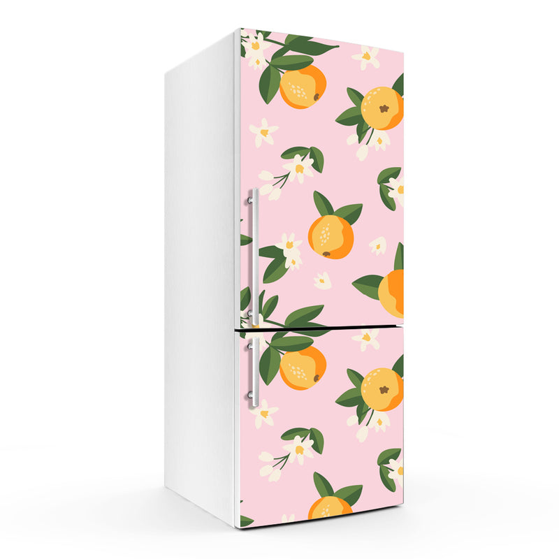 Fruit With Leafs Art Self Adhesive Sticker For Refrigerator
