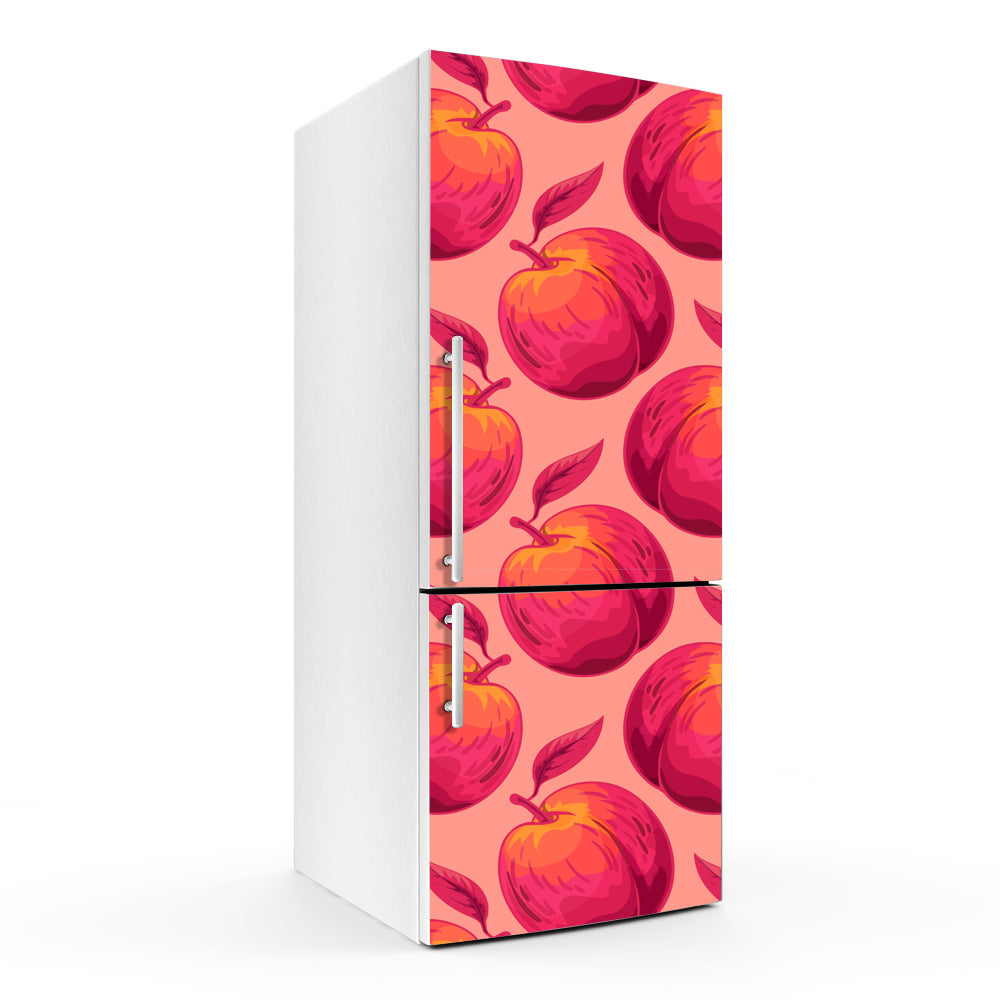 Red Apple Art Self Adhesive Sticker For Refrigerator