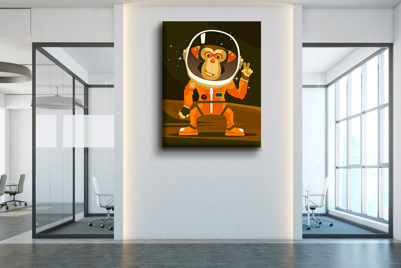 Shining Monkey Astronaut Art