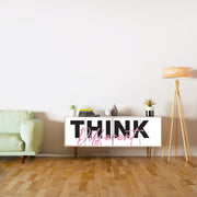 Pink Black Motivation Design Self Adhesive Sticker For Cabinet