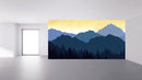 Blue Yellow Mountain Landscape Wallpaper