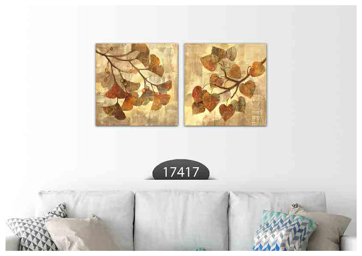 Rustic Floral Art, Set Of 2