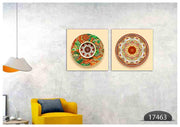 Red Mandala Art, Set Of 2