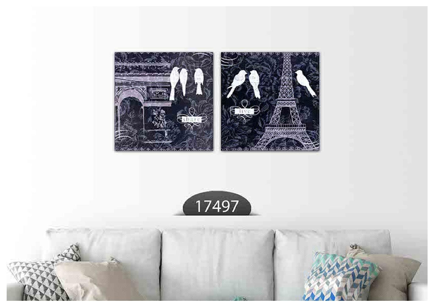 Black Bird City, Set Of 2