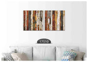 Brown Vertical Abstract Art, Set Of 2