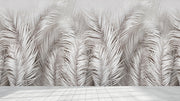 White Palm Branches Murals Wallpaper