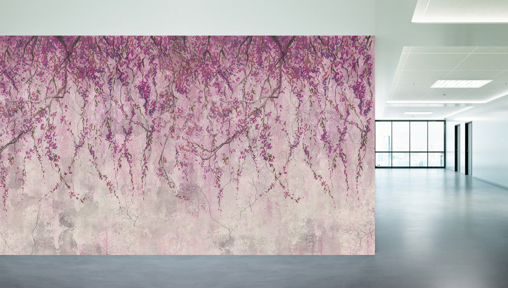 Purple Flower Plant Murals Wallpaper