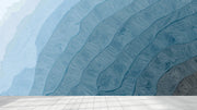 3D Shades Of Blue Murals Wallpaper