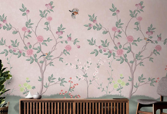 Majestic Maple Melody Chinoiserie Wallpaper