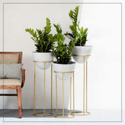 Metal Planters Oval Shaped