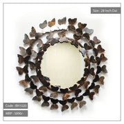 Artistic sunflower designer metal mirror