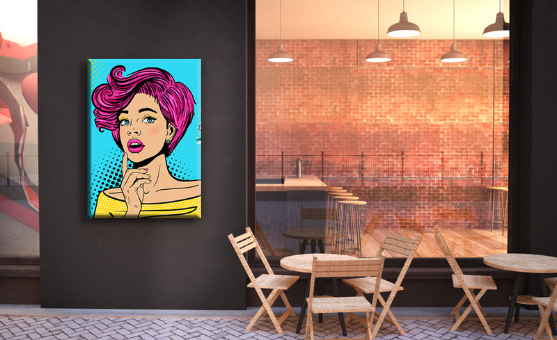 Pink Haired Girl Canvas