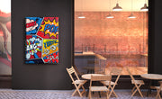 Comic Explosion Pattern Canvas