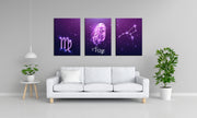 Virgo Zodiac Sign Art, Set Of 3