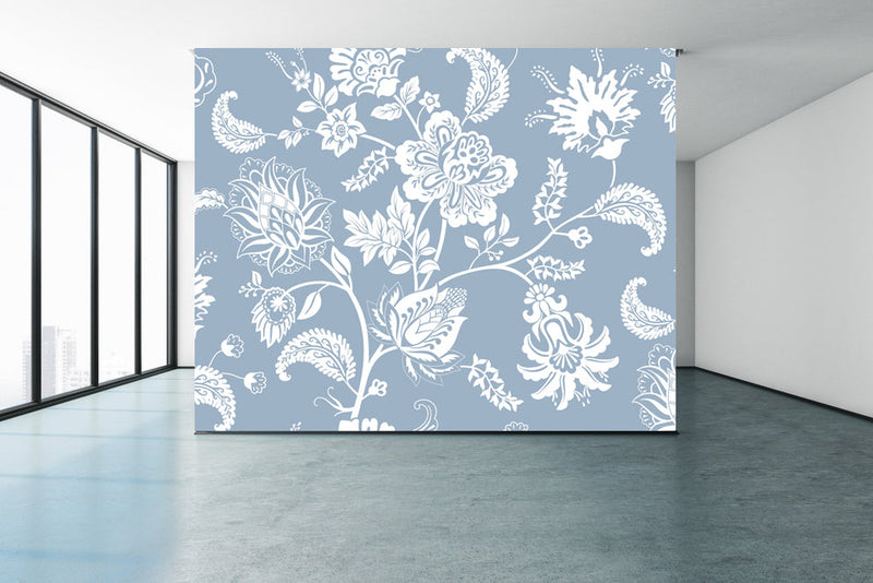 Flower Simple Ethnic Pattern Wallpaper