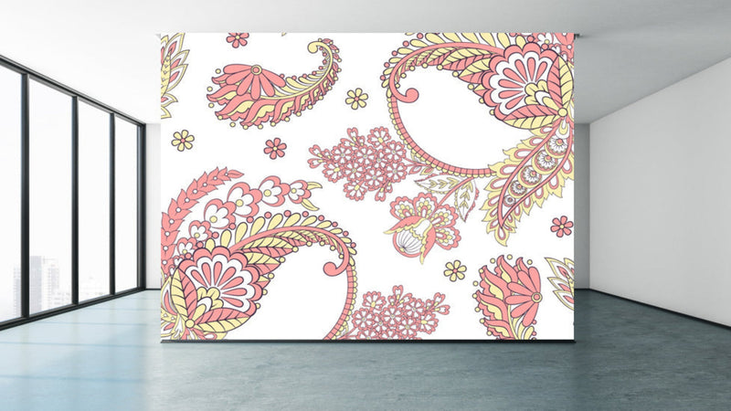 Yellow India Pattern Simple Pink Yellow Indian Pattern Wallpaper – Myindianthings