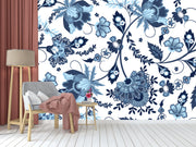 Blue White Background Indian Wallpaper