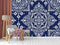 Blue White Indian Mandala Wallpaper