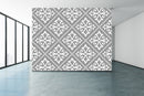 Simple Grey White Indian Pattern Wallpaper